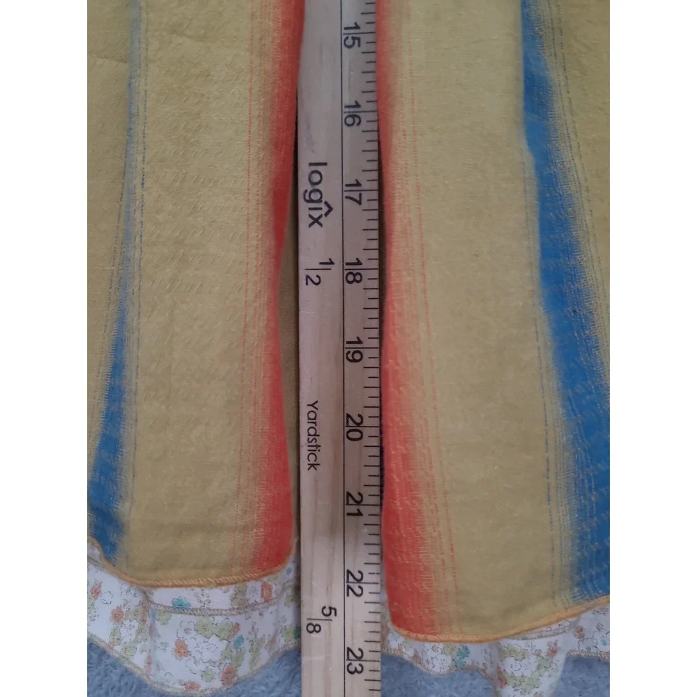 Bebe‎ Multi Colored Striped Pleated Skirt Sz Small Lined Boho Made in USA